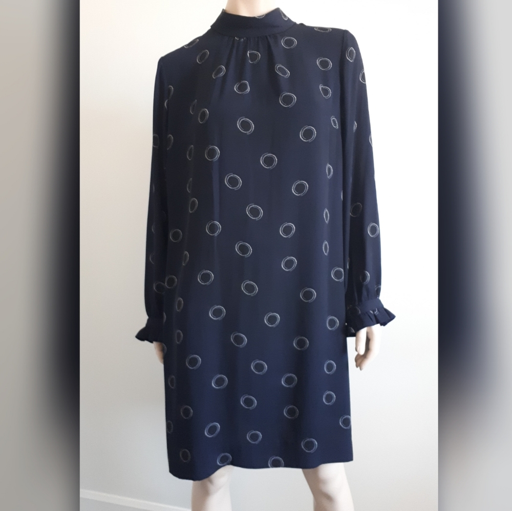 Hobbs London | Spotted Long Sleeve Shift Dress